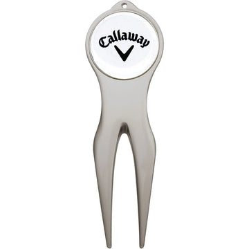 Golf Divot Repair Tool and Golf Ball Marker - Silver