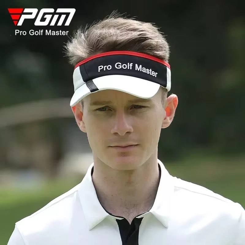 New Empty Top Hat for Men Patchwork Sport Sun Visor Sun Protected Golf Caps Anti-Sweat Male Hats Adjustable Anti-Uv Caps