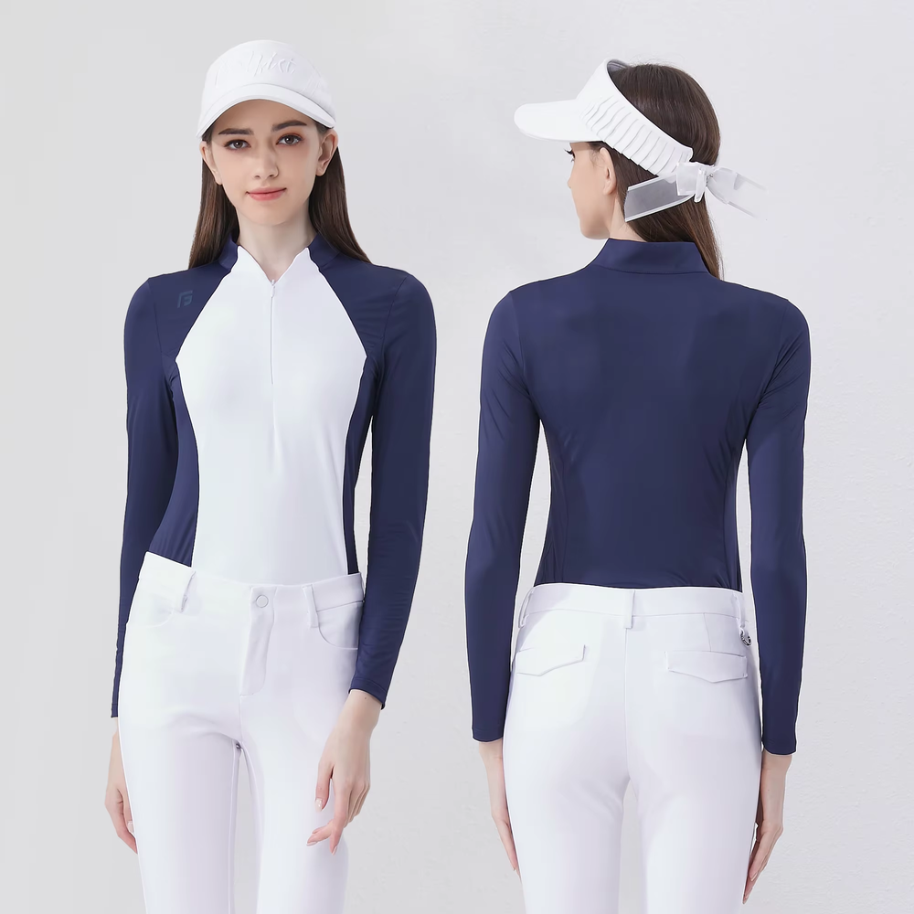 Golf Women Summer Long Sleeve Polo T-Shirts UV Protection Female Fashion Clothing Quick-Dry Tops Gym Yoga Sports Shirts