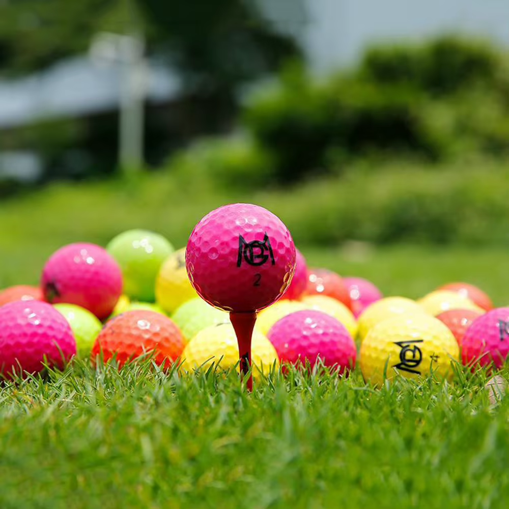 12 Pcs/Box Golf Play Balls Spins Less and Faster Core 2 Layer Soft Feel Golf Balls for Indoor Outdoor Training Colorful Balls
