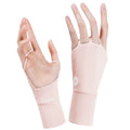 Women Protector Golf Gloves Cool Breathable Sun UV Protector Golf Glove Hollow Palm Elastic for Outdoor Practice