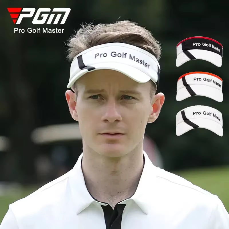 New Empty Top Hat for Men Patchwork Sport Sun Visor Sun Protected Golf Caps Anti-Sweat Male Hats Adjustable Anti-Uv Caps