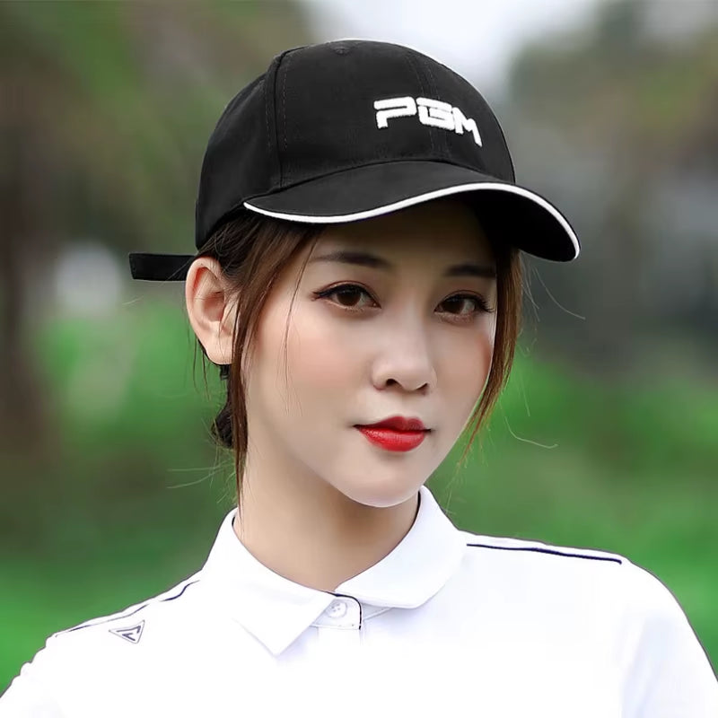 Golf Caps Adjustable Hats Outdoor Sport Cycling Hiking Cap for Men Women Windproof Travel Cotton Cap Black White Hat MZ018