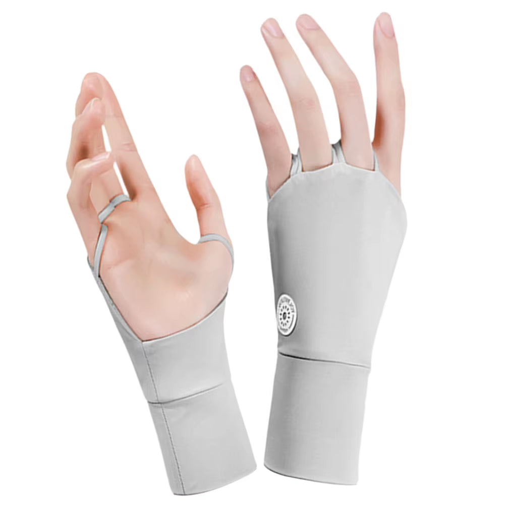Women Protector Golf Gloves Cool Breathable Sun UV Protector Golf Glove Hollow Palm Elastic for Outdoor Practice