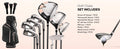 Complete Golf Club Set, 12-Piece, Right Handed, Unisex, with Stand Bag and Headcovers
