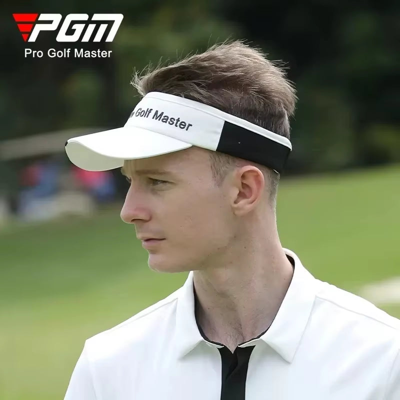 New Empty Top Hat for Men Patchwork Sport Sun Visor Sun Protected Golf Caps Anti-Sweat Male Hats Adjustable Anti-Uv Caps