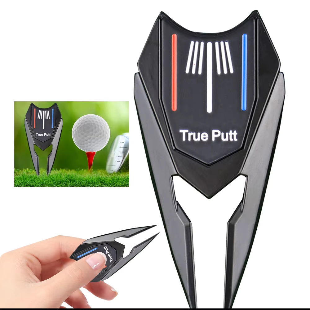 Golf Divot Repair Toll with Magnetic Three-Line Aimingball Marker Lovely Gift