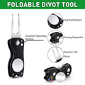 Golf Club Brush and Towel Cleaner Kit,Dual Sided Groove Cleaning Brush with Spike for Putter Wedge Ball Groove