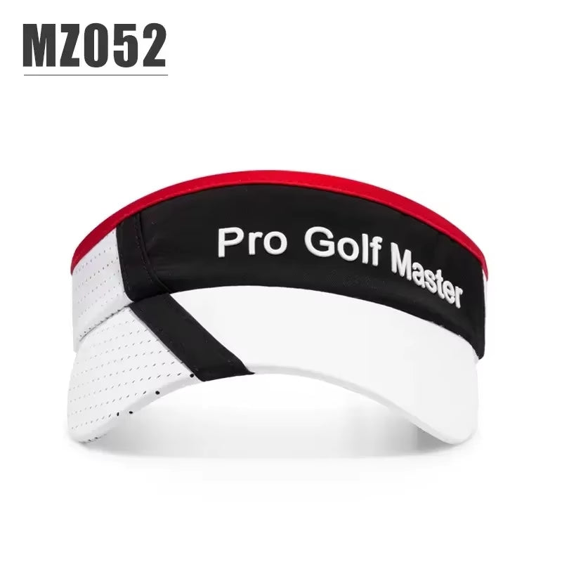 New Empty Top Hat for Men Patchwork Sport Sun Visor Sun Protected Golf Caps Anti-Sweat Male Hats Adjustable Anti-Uv Caps