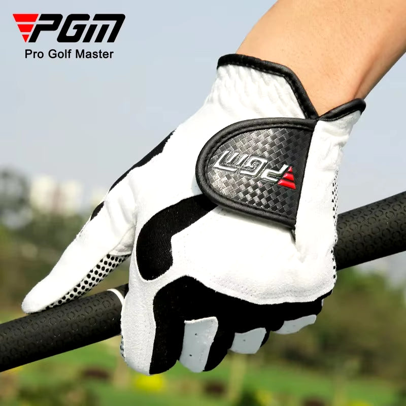 Professional Golf Gloves Microfiber Cloth Fabric Breathable Non-Slip Gloves Club Swing Putting Training Gloves