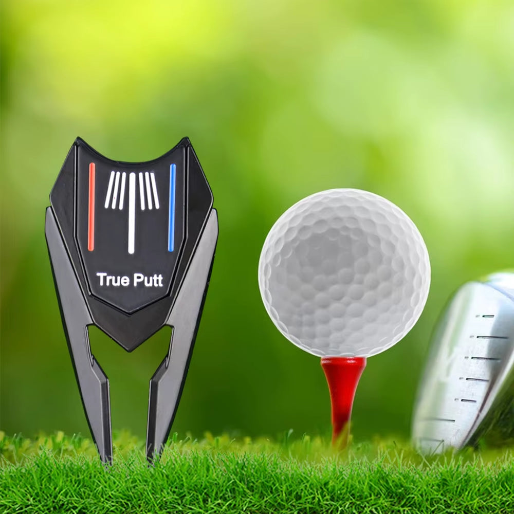 Golf Divot Repair Toll with Magnetic Three-Line Aimingball Marker Lovely Gift